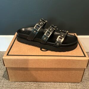***NEW IN BOX**. ASOS DESIGN Fletcher caged leather sandals